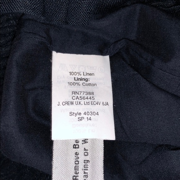 J. Crew Navy City Mini Linen Skirt - Picture 4 of 4